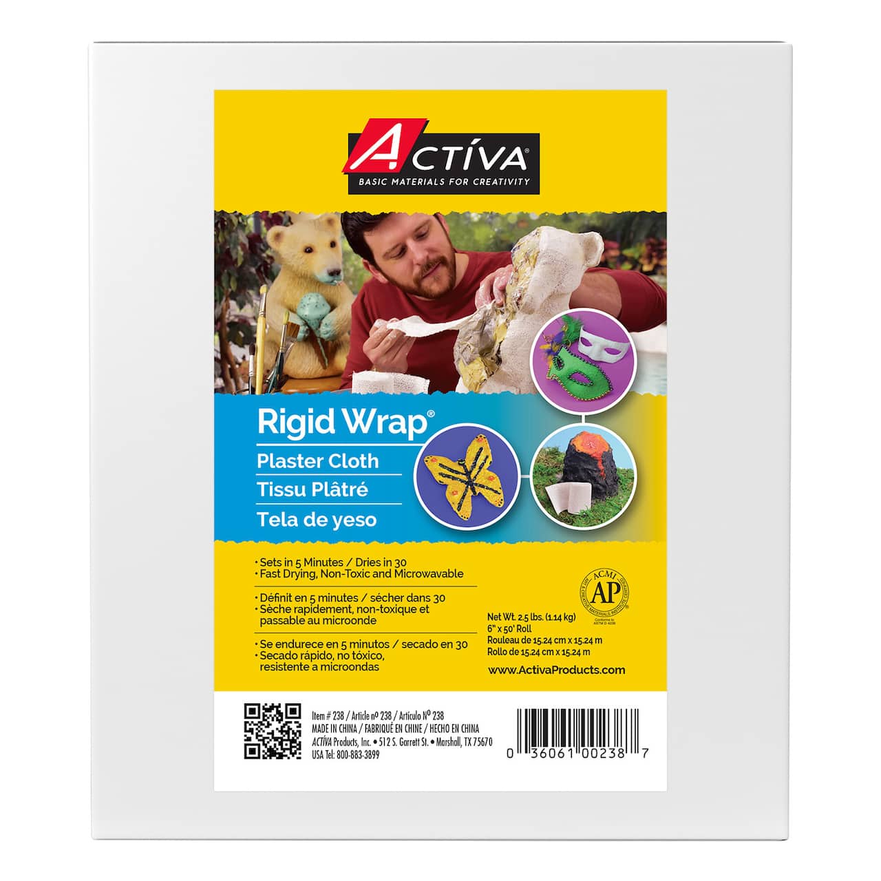 ACTÍVA Rigid Wrap™ 6" x 50ft, plaster cloth roll